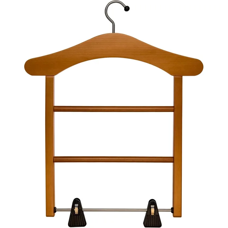 ARREDAMENTI ITALIA Schrankdamendiener Milady, Holz - 2 Hängemöglichkeiten - Rockaufhänger - Farbe: Kirsche Holz AR-It il Cuore del Legno
