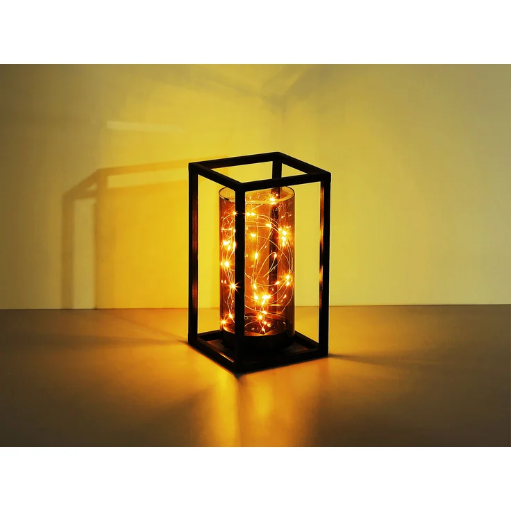 LED Solarleuchte, Gartendeko, schwarz, Lichterkette, H 25 cm – Bild 4