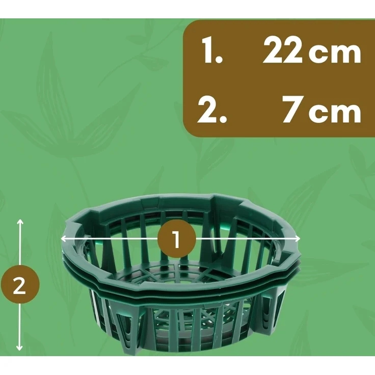 GarPet Pflanzschale 12er Set Pflanzkörbe für Blumenzwiebeln Zwiebel Pflanzschale 22 cm – Bild 2