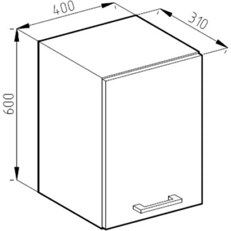 Hängeschrank R-Line Weiß 40 cm J-Shape Vicco – Bild 3