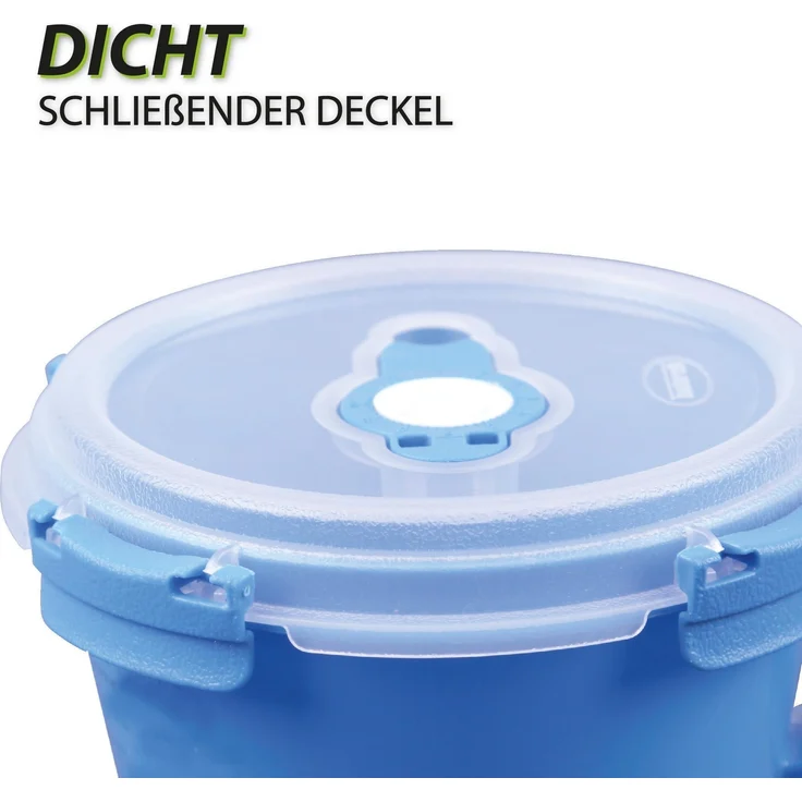 Vorratsdose für Lebensmittel ( 850 ml ) - Blau - Frischhaltedosen Frühstücksschale, BPA-Frei luftdicht, Aufbewahrungsbox Meal Prep Box, Schale – Bild 4