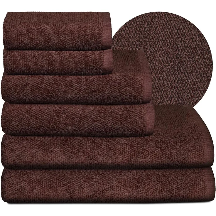 Beautex Handtuch Set Handtuch Set, Made in Europe, Frottier, (Multischlaufen-Optik, Frottier Premium Set aus 100% Baumwolle 550g/m)