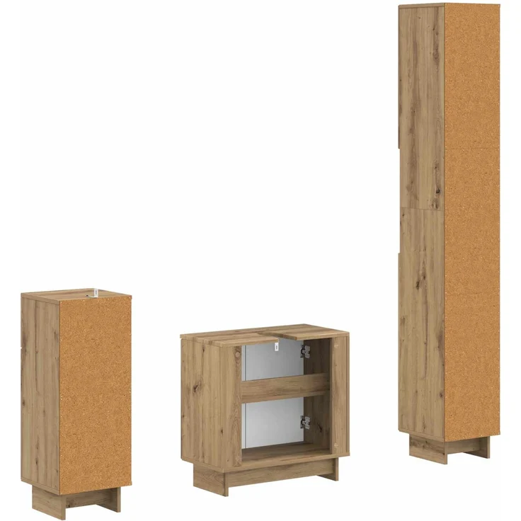 vidaXL 3-teiliges Badezimmer-Schranksystem EDE Artisan-Eiche 3417827 – Bild 6
