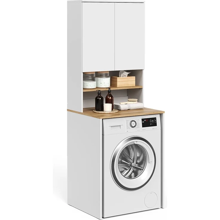 Waschmaschinenschrank Viktor Weiß/Artisan 68 x 88.2 cm 2 Teile mit Regal Vicco – Bild 5