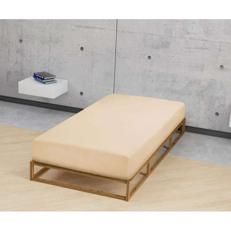 biberna Feinbiber-Spannbetttuch 0002744, beige, 1x 140x200 cm - 160x200 cm – Bild 3