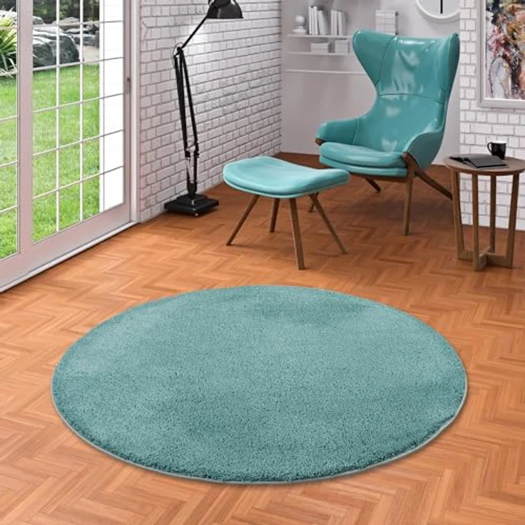 Snapstyle Hochflor-Teppich Hochflor Shaggy Teppich Palace Rund, Rund, Höhe: 36 mm – Bild 2