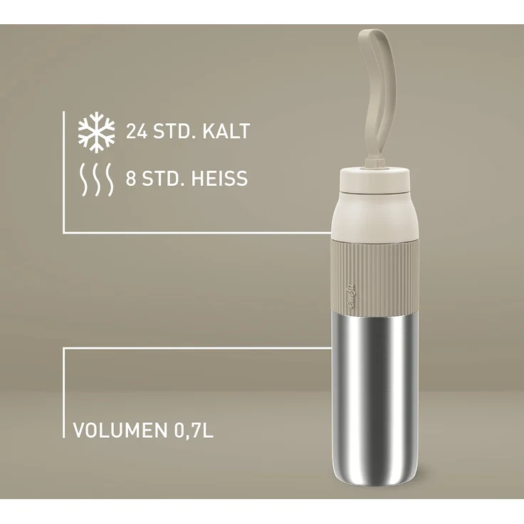 Emsa Isolierflasche beYou Twist, mit integriertem Sieb und Trageband, 100% dicht, spülmaschinengeeignet – Bild 5