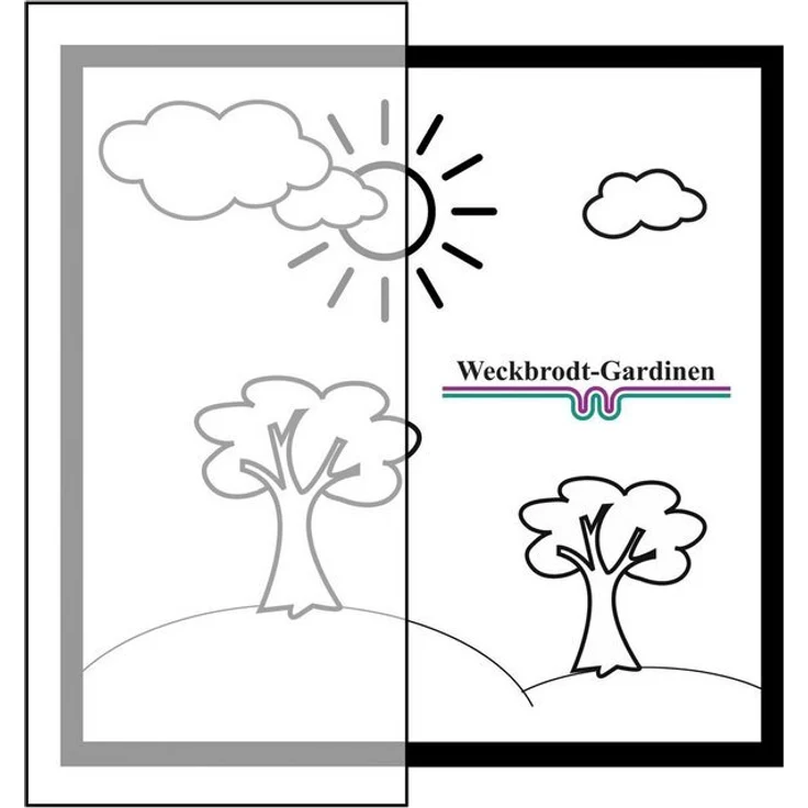 Weckbrodt Gardine Athen (1 St), Smokband, halbtransparent, Webgardine, halbtransparent, mit Glanzeffektstreifen, Beschwerungsband – Bild 4