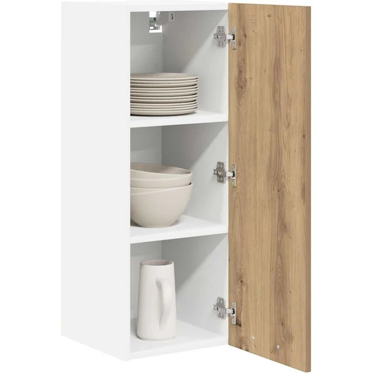 vidaXL Hängeschrank 2 stk. Artisan-Eiche und Weiß Holzwerkstoff 884257 – Bild 3