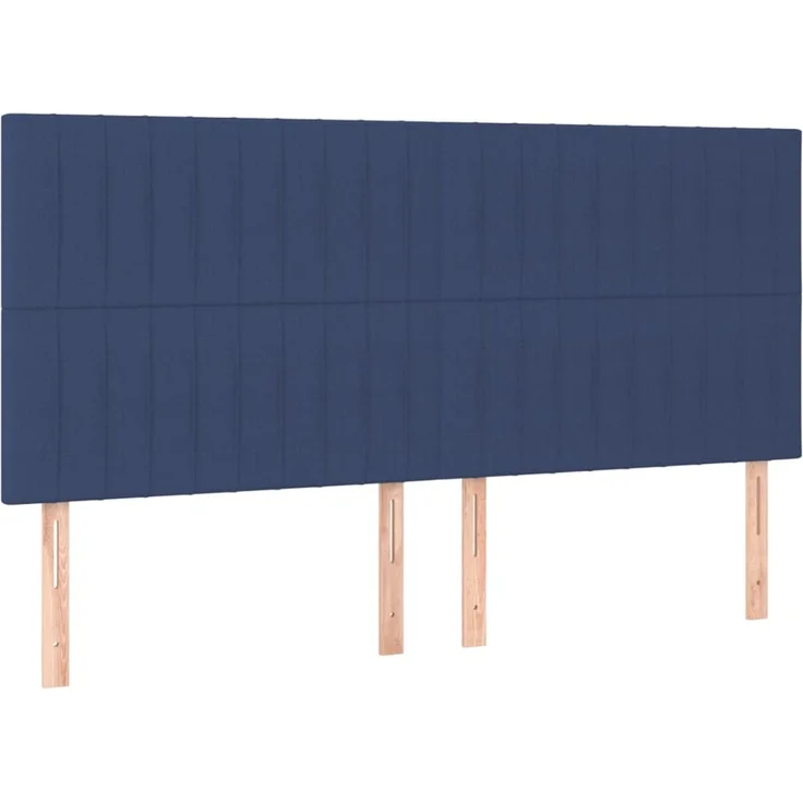 vidaXL Kopfteile 4 Stk. Blau 100 x 5 x 78/88 cm Stoff 3116598 – Bild 2