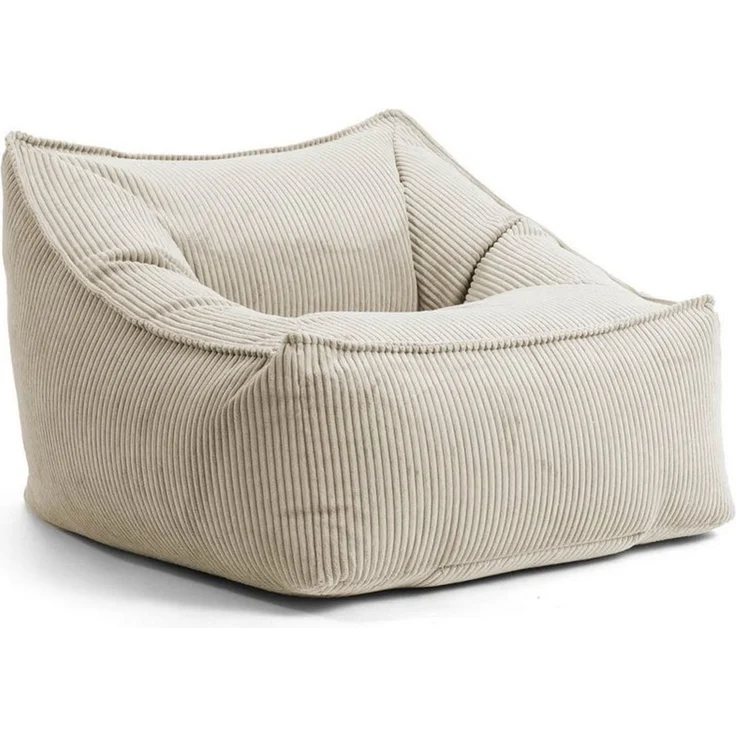 mokebo Sitzsack Sessel aus Cord 'Der Lümmel', XXL Sitzsack, Cord Sessel oder Sitz Sessel für Wohnzimmer und Wintergarten, auch als Riesensitzsack in 95 x 75 x 60 (BxHxT in cm) in Beige – Bild 5