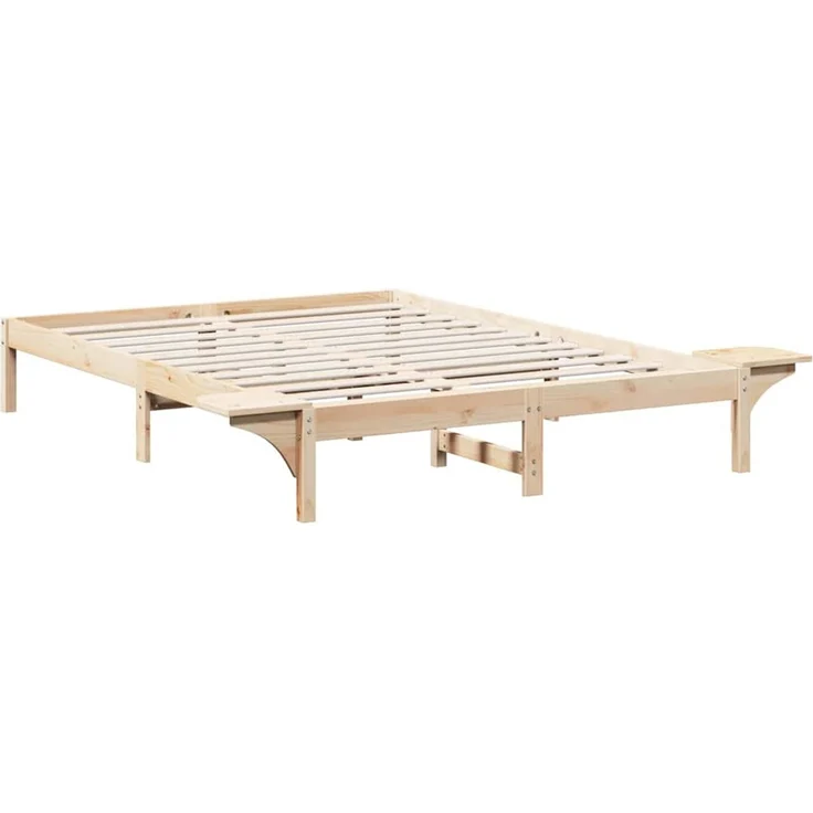 vidaXL Bettrahmen Natur 150 x 200 cm Massives Kiefernholz 873184 – Bild 7