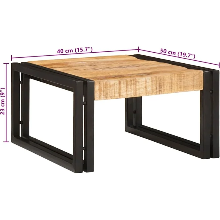 vidaXL Badregal Braun 40 x 50 x 23 cm Massives rohes Mangoholz 4102751 – Bild 12