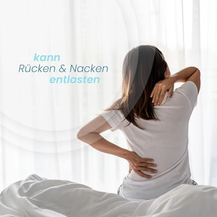 Bestlivings Nackenstützkissen "Silver-Protect" Bezug, Füllung: Polyurethan, Bezug: Polyester, Seitenschläfer, Rückenschläfer, Bauchschläfer, Memory Foam Nackenkissen (Nackenstützkissen 60x30cm) Viscoelastisch – Bild 5