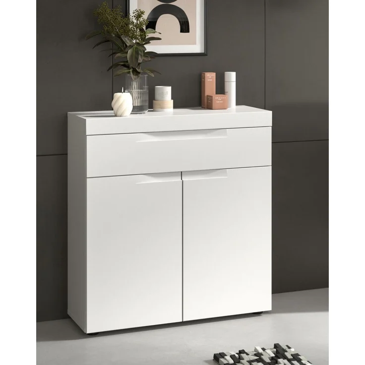 Badezimmer Kommode Gusto in weiß matt 75x82 cm – Bild 4