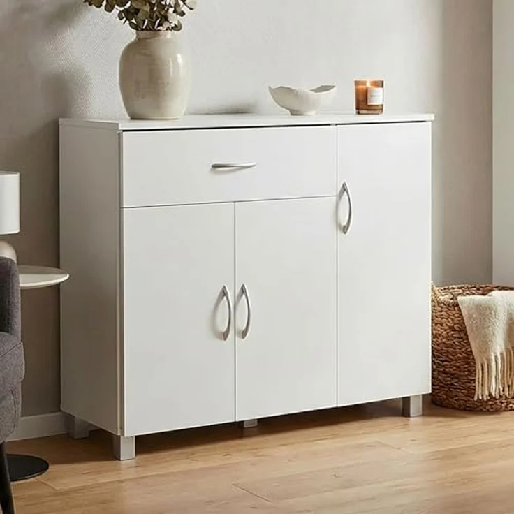 MID.YOU Sideboard, Holzwerkstoff, 2 Fächer, 1 Schublade, stehend, 90x75x30 cm, Wohnzimmer Möbel – Bild 2