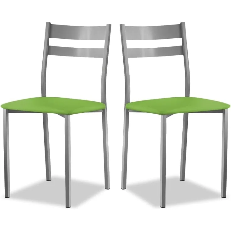 ASTIMESA SCRCVE kuechenstuhl, Metall Kunstleder Aluminium, grün, Altura de asiento 45 cms