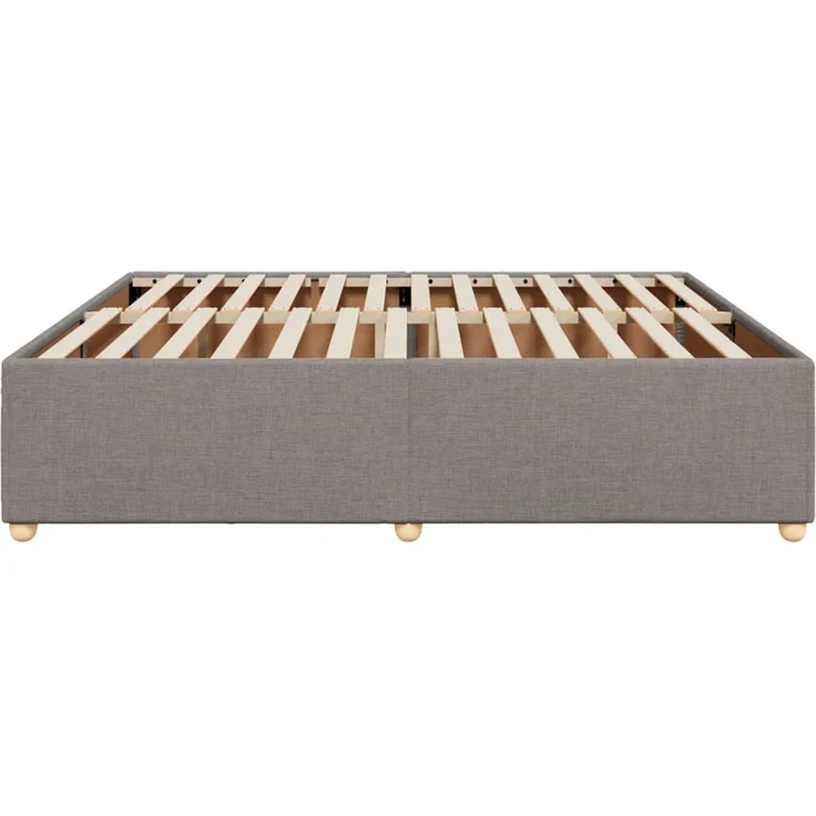 vidaXL Bettgestell ohne Matratze Taupe 180x200 cm Stoff 3284754 – Bild 5