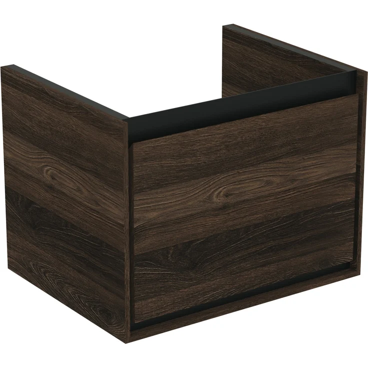Ideal Standard Waschbeckenunterschrank Connect Air, Weiß Hochglanz, 53 cm mit Softclose-Funktion und grifflosem Design