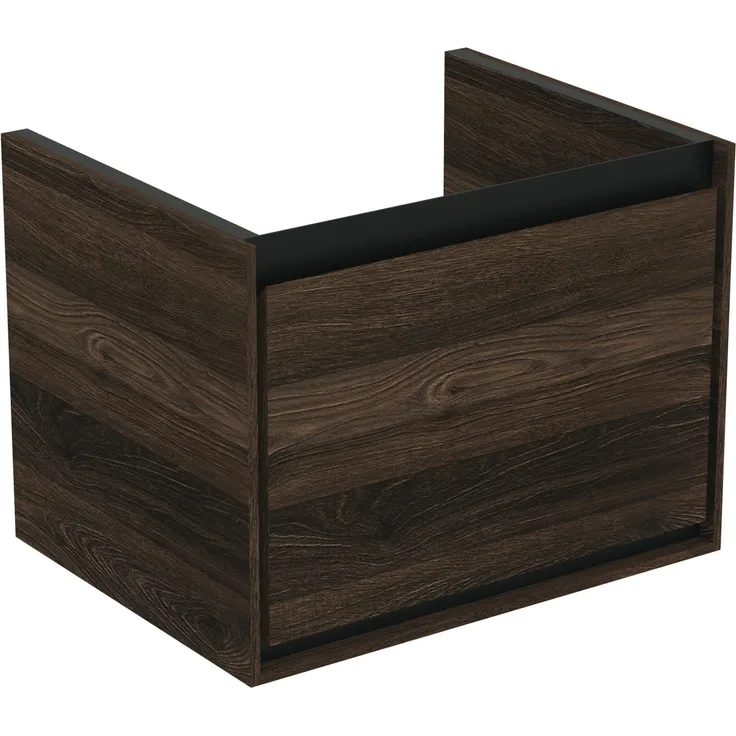 Ideal Standard Waschbeckenunterschrank Connect Air, Weiß Hochglanz, 53 cm mit Softclose-Funktion und grifflosem Design
