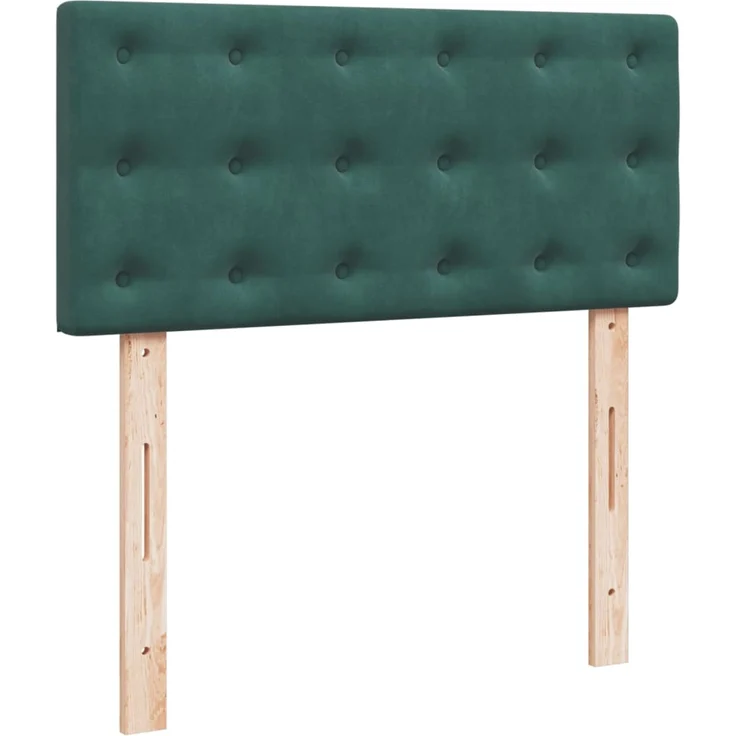 vidaXL Boxspringbett mit Matratze Dunkelgrün 90x190 cm Samt 3287617 – Bild 5
