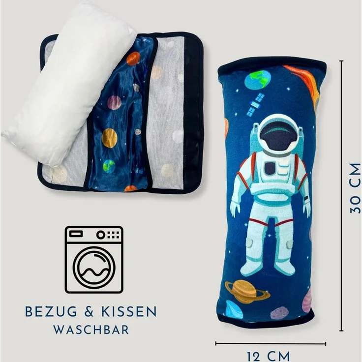 HECKBO Schlafkissen Auto Schlafkissen Weltraum Space Astronaut für Kinder Mädchen Jungen – Bild 2