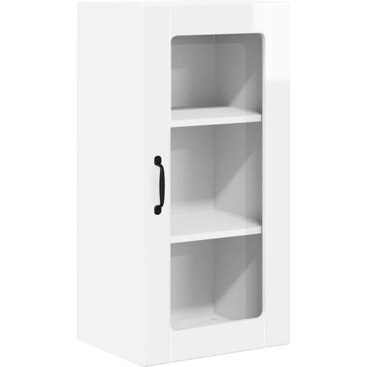 vidaXL Wandglas-Schrank PORTO Hochglanz-Weiß 40 x 31 x 80 cm 885343 – Bild 2