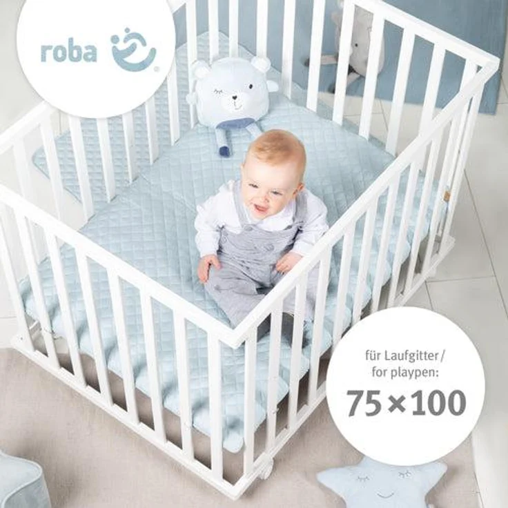 roba Laufgittermatratze Air 'safe asleep®' 75 x 100 cm - Jacquard Bezug – Bild 18