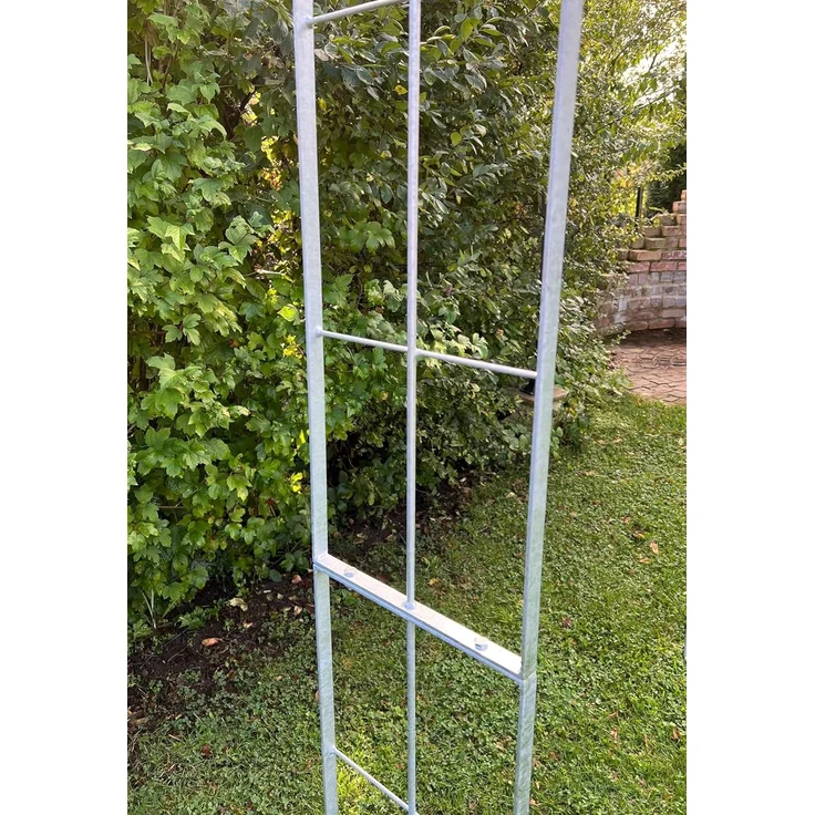 DanDiBo Rosenbogen Metall Verzinkt Massiv 120 cm Torbogen 96523 Wetterfest Rundbogen Volleisen Rankhilfe Gartenbogen Feuerverzinkt – Bild 4