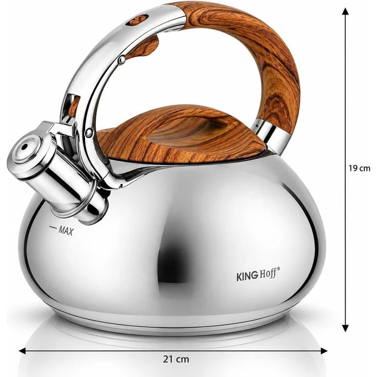 Kinghoff Kinghoff Stahlkessel mit Pfeife 3,0l KH3274 – Bild 2