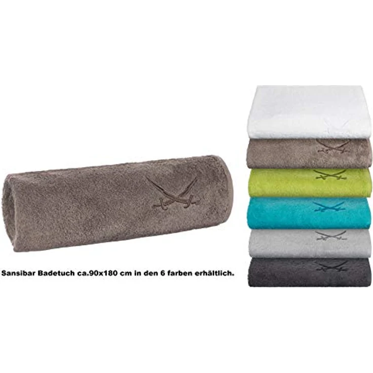 Sansibar Sylt Saunatuch Sansibar Sylt Badetuch, Saunatuch „Classic“, 90x180 cm, hochwertiger Sansibar Säbel-Stickerei, hautfreundlich, pflegeleicht – Bild 7