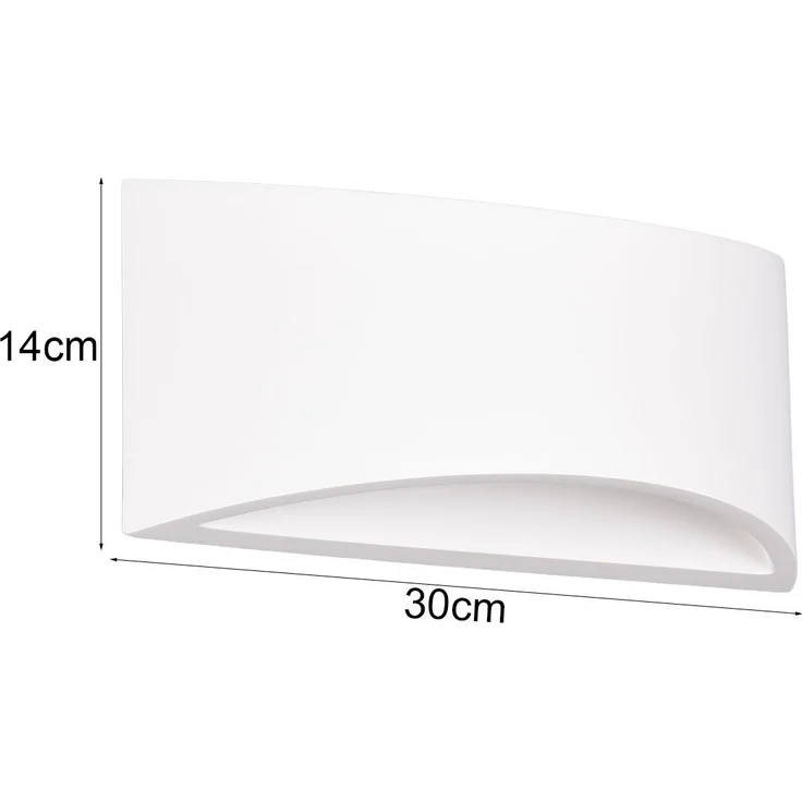 Wandleuchte WACADIA halbrund aus Gips mit Up and Down Lichteffekt, Breite 30cm – Bild 4