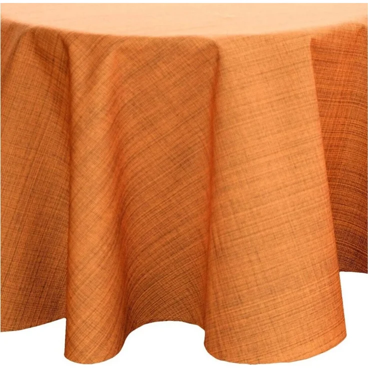 matches21 HOME & HOBBY Tischdecke Outdoor Garten-Tischdecke orange rund 145 cm abwaschbar (1-tlg), Modernes wetterfestes Tischtuch für Außenbereich Garten-Tisch – Bild 1