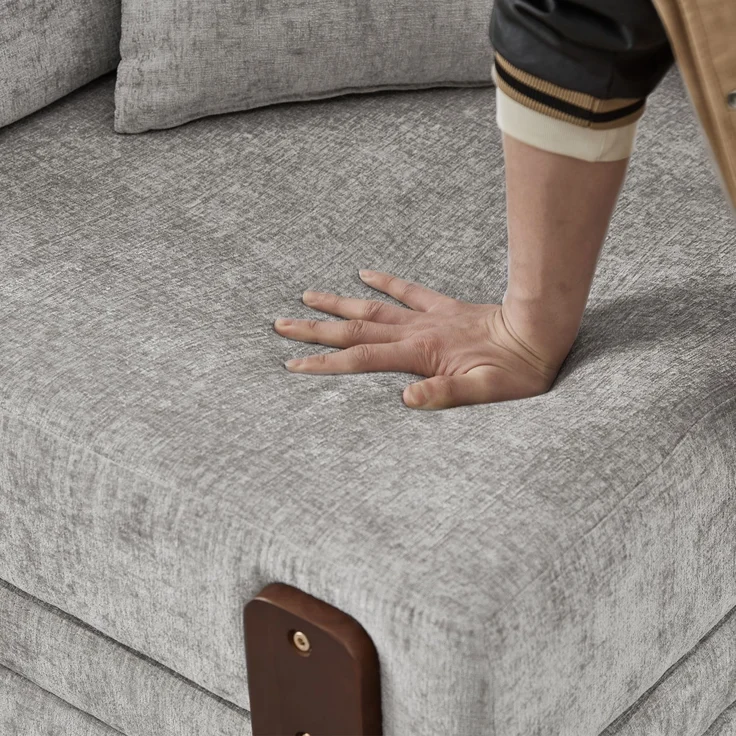 ZUBALIYA Sofa mit LED - Beleuchtung, mit USB - Anschluss, für Wohnzimmer und Apartments, mit stabilem Untergestell – Bild 7