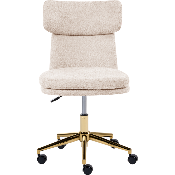 Schreibtischstuhl GRANBY Bouclé Hellbeige – Bild 5