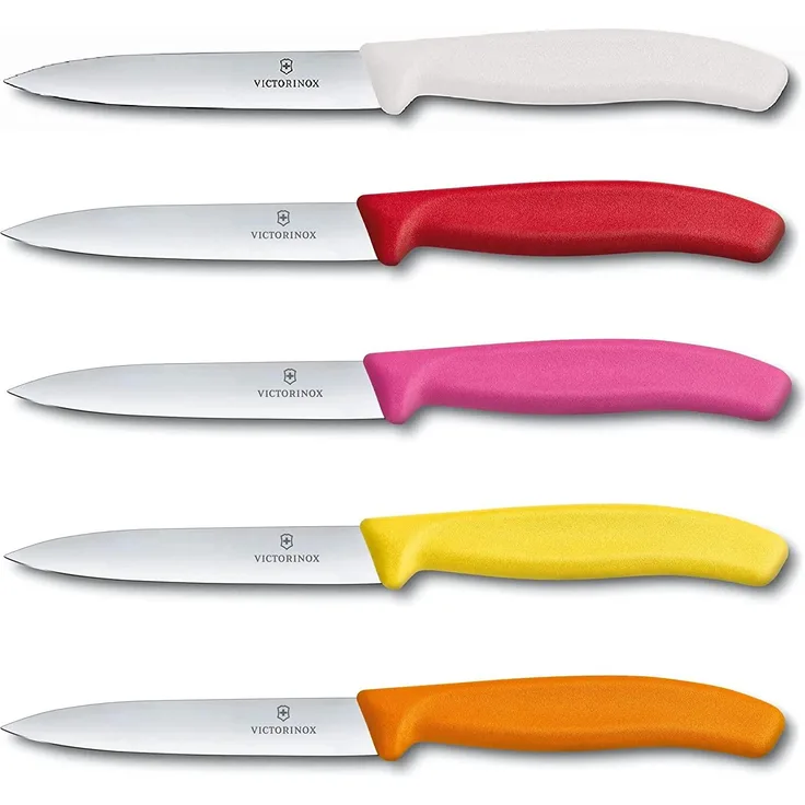 Victorinox | Gemüsemesser Set | scharfe Klinge | bunte Vielfalt | perfekt zum Schneiden und Schälen | 5-teiliges Set | langlebig und hochwertig