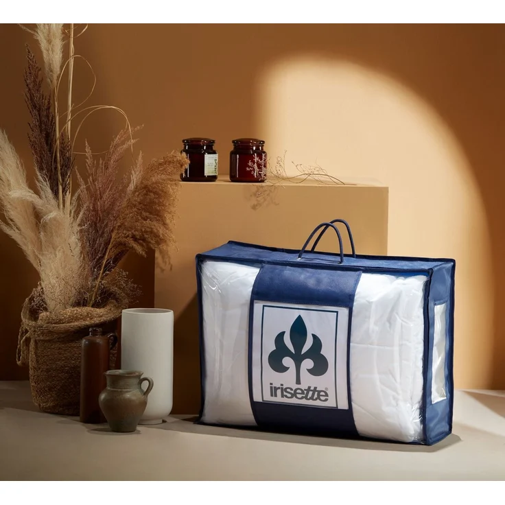 Irisette Daunendecke Nora warme Winterdecke, aus 100% Baumwolle 100% Daune mit Aufbewahrungstasche, 135x200 cm, weiß – Bild 2