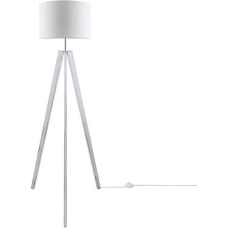Paco Home Stehlampe Canvas uni Color, ohne Leuchtmittel, Stehlampe Vintage Fuß LED Lampe Wohnzimmer Skandinavischer Stil E27 – Bild 6