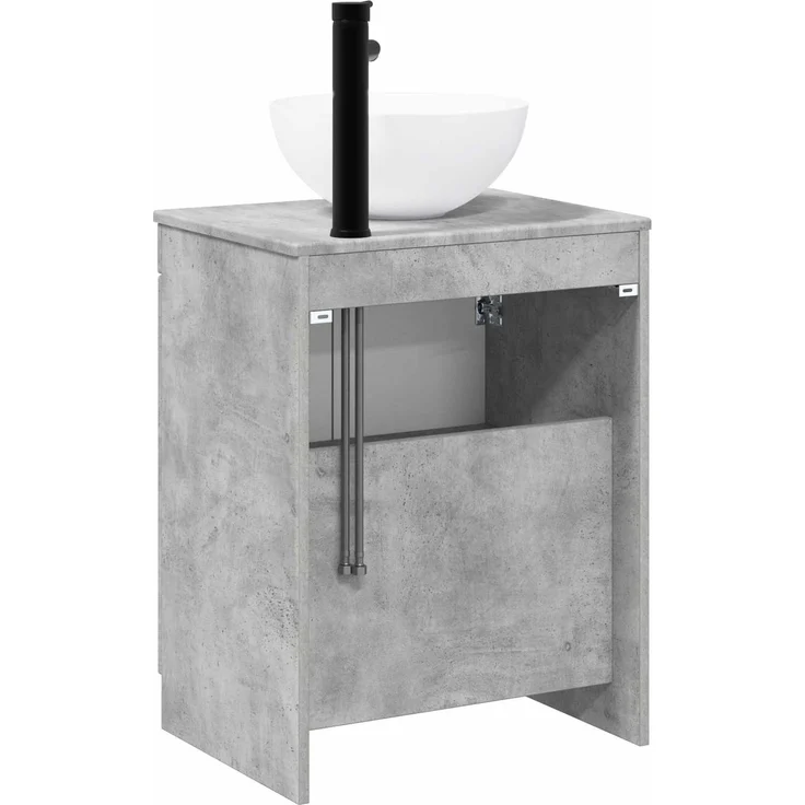vidaXL Waschbeckenschrank Betongrau 54 x 41 x 100 cm Holzwerkstoff 3404207 – Bild 7
