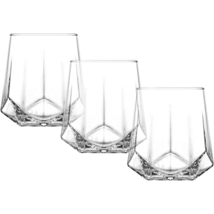 LAV Valeria Whiskeygläser 400 ml - 3er- Set - für Cocktails, Säfte oder Wasser – Bild 1