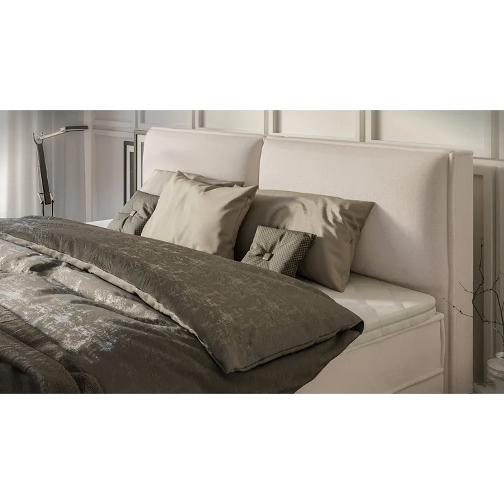 S-Style Möbel Boxspringbett Plaza mit Topper und Bettkästen aus Luxusmicrofaser, mit Topper und Bettkasten / zwei Bettkästen (je nach Bettgröße) – Bild 3