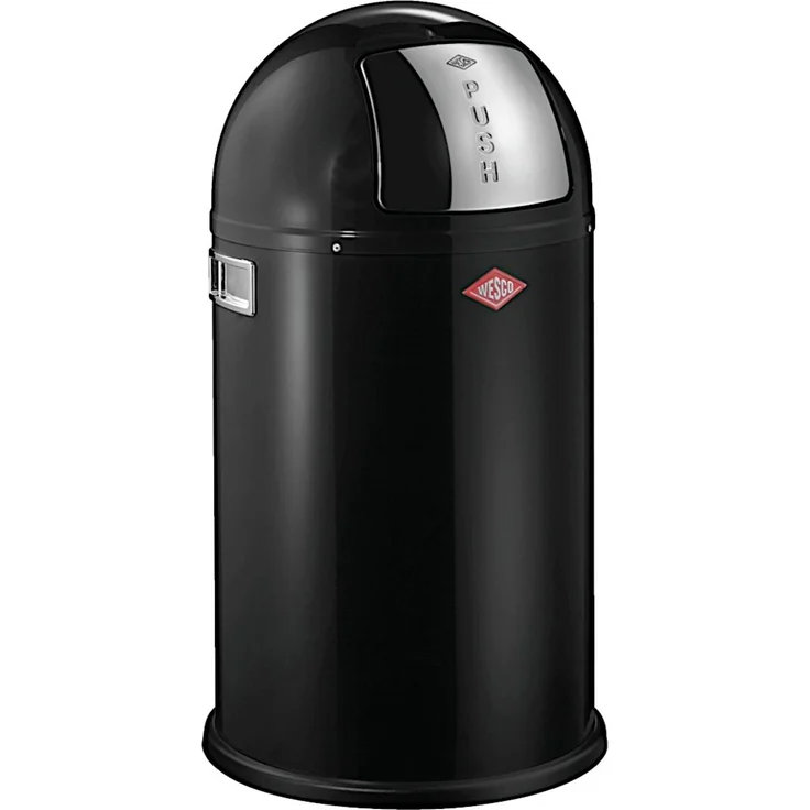 Wesco 'Pushboy Junior' Abfallsammler, 22 Liter, Stahlblech, Schwarz – Bild 2