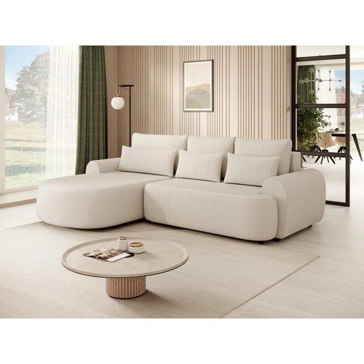 Beautysofa Ecksofa mit Schlaffunktion Olivio, mit Wellenfedern, gepolstertes Ecksofa, im modernen Stil, mit Bettkasten – Bild 5