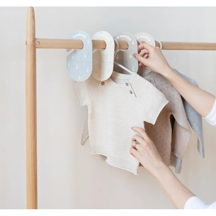3 Sprouts - Größentrenner Baby für Kleiderstange, Grössentrenner Baby, Doppelseitiges Babykleidung Schrankteiler für Neugeborenen – Kaninchen – Bild 8