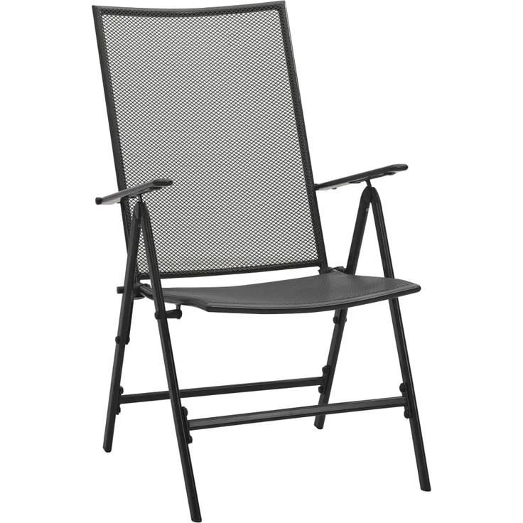 vidaXL Klappstühle 4 Stk. Mesh Stahl Anthrazit 310153