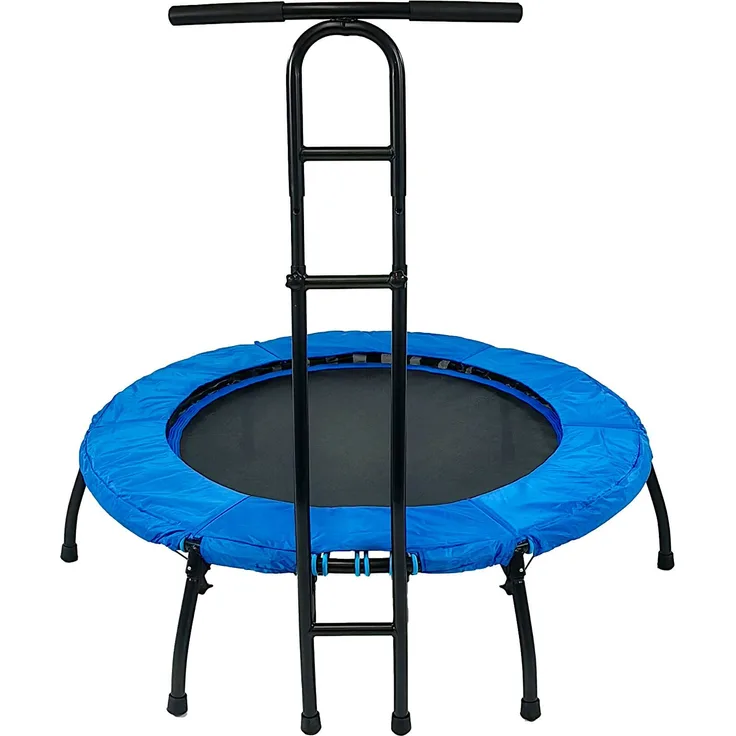 Sport-Thieme Trampolin "Jump 4", Pro inkl. Randabdeckung, mit individuell einstellbarer Härte, 125 cm Durchmesser, abnehmbare Doppelhaltestange, maximale Belastbarkeit 130 kg