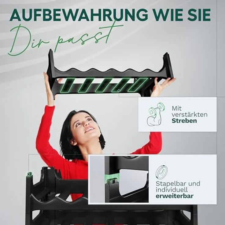 Novaliv Schwarzes, Modulares Flaschenregal für 144 Weinflaschen - Stapelbar, Erweiterbar, Robust - Ideal für Weinlagerung in Keller, Gastronomie & Zuhause, Getränkeschrank, Weinregal stapelbar – Bild 4