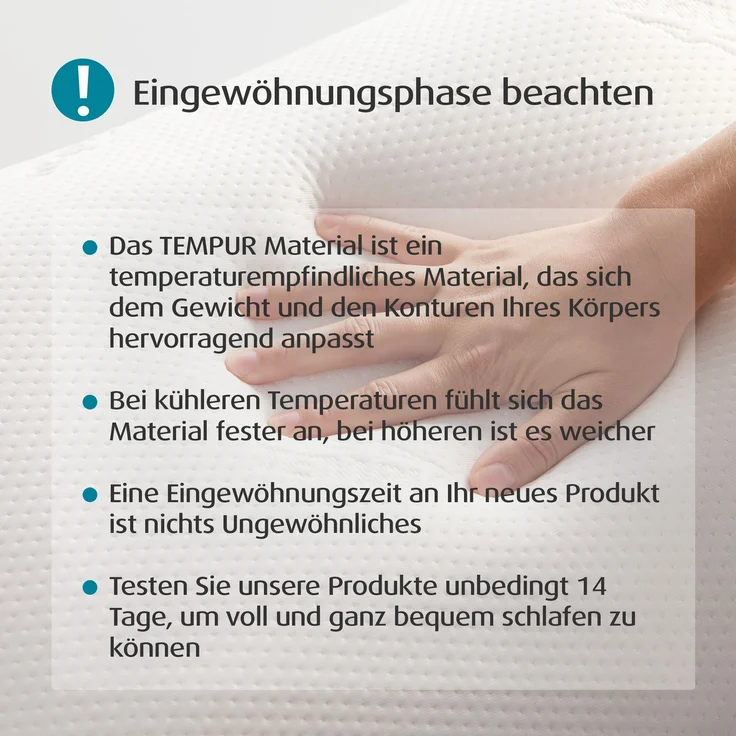 TEMPUR® Symphony ergonomisches Memory Foam Schlafkissen in S(63 x 43 x 14 cm) – Bild 5