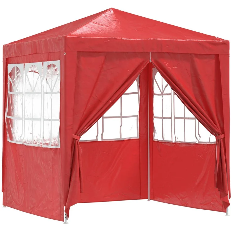vidaXL Party-Zelt Rot 200 x 200 x 240 cm PE und Stahl 42032994 – Bild 2