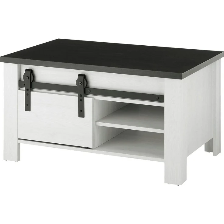 Home affaire Couchtisch SHERWOOD, modernes Holz Dekor, mit Scheunentorbeschlag aus Metall, Breite 93 cm – Bild 3